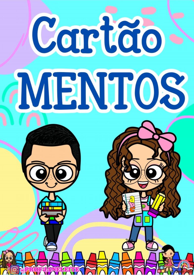 CARTÃO MENTOS PROFESSOR – Prof. Jane Leite | Materiais Pedagógicos