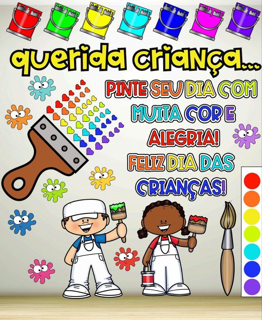 Dia das crianças painel Pintores