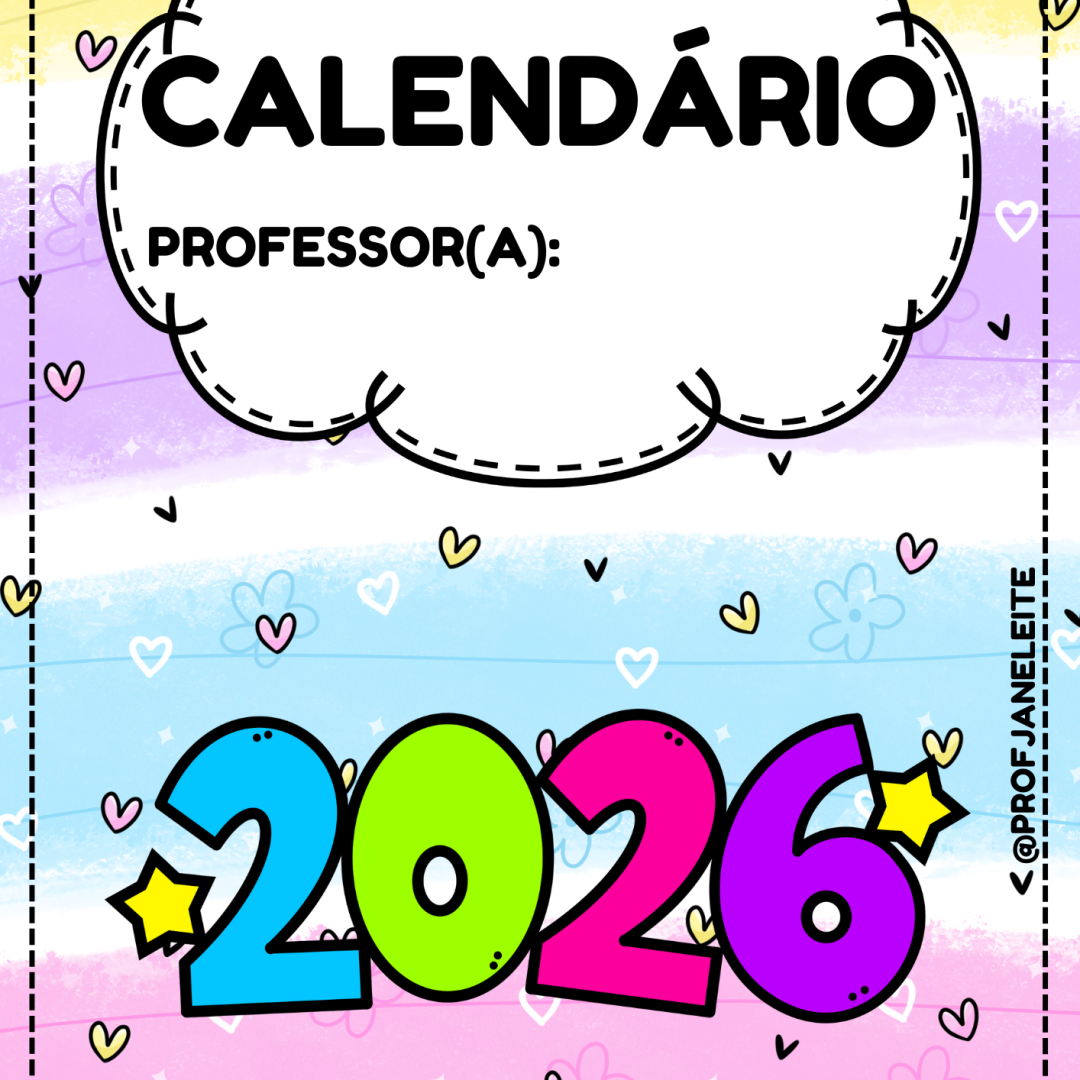 Calendário anual 2026 para professores