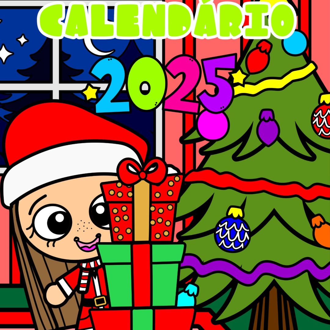 Calendário 2025 de mesa editável