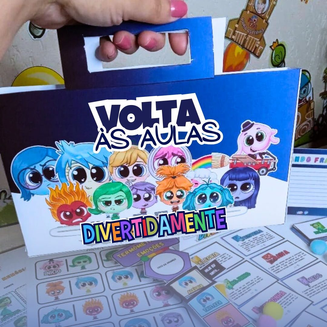 Maleta de atividades volta às aulas Divertidamente