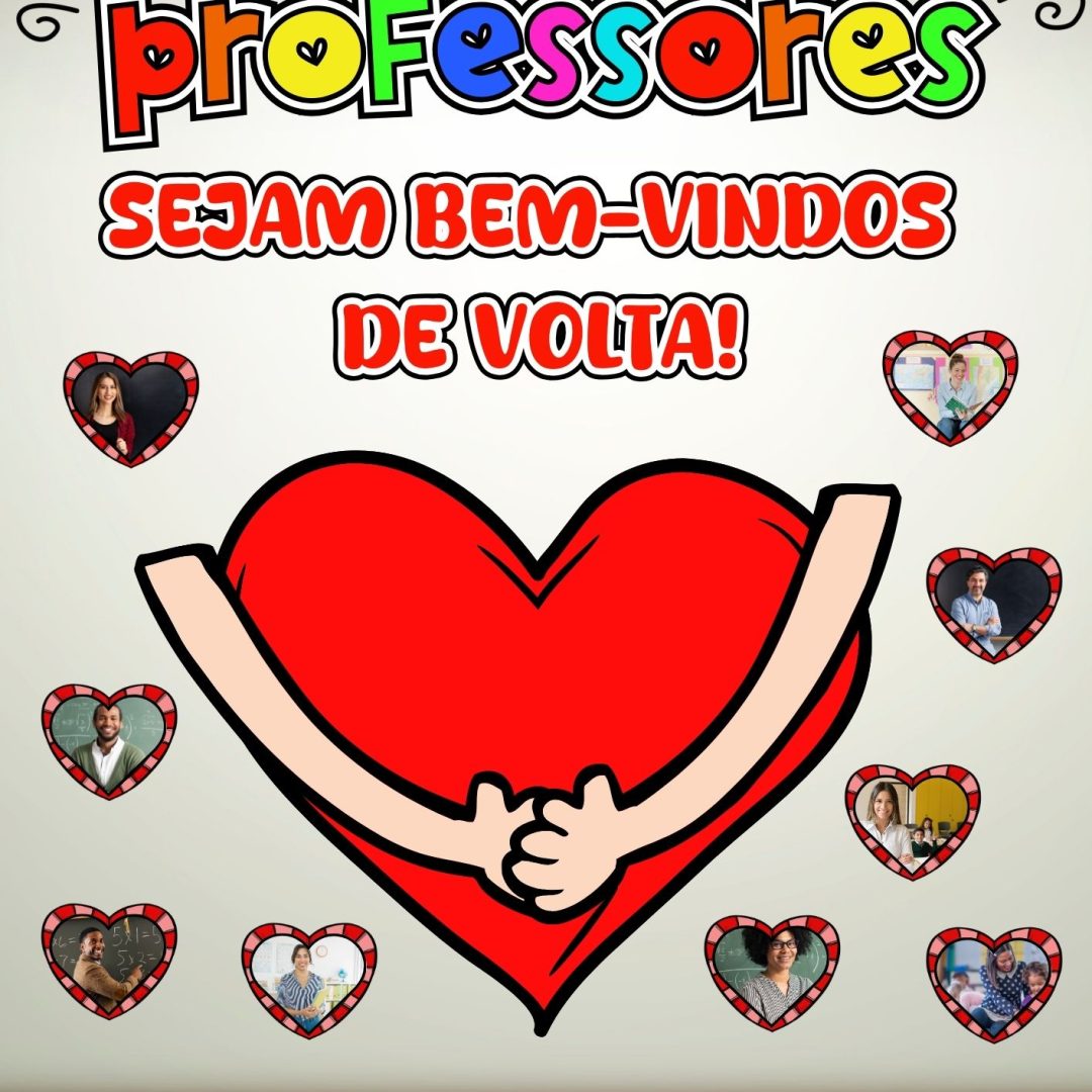 Volta às aulas painel para professores