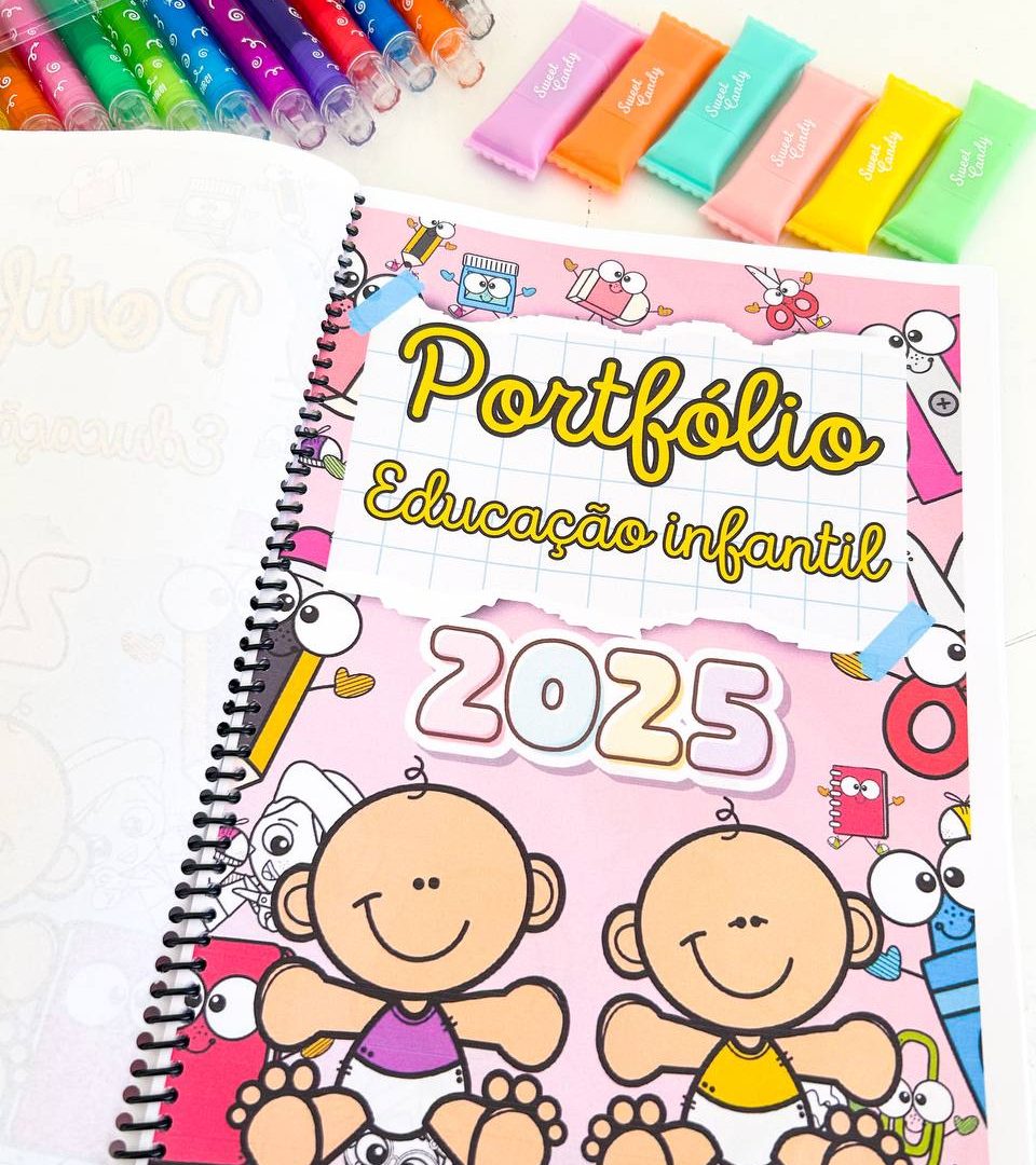Portfólio editável no Canva para Educação infantil