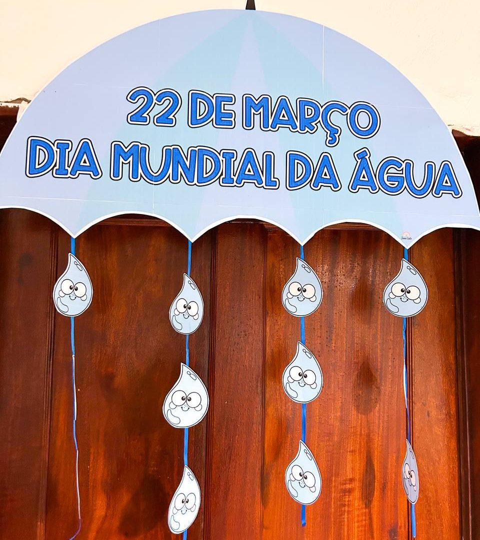 Dia mundial da água - painel para porta