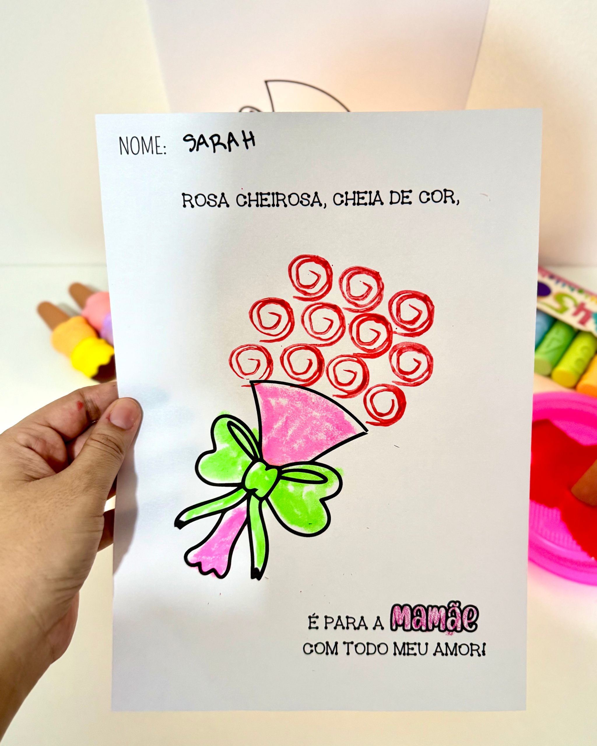 Atividade dia das mães buquê