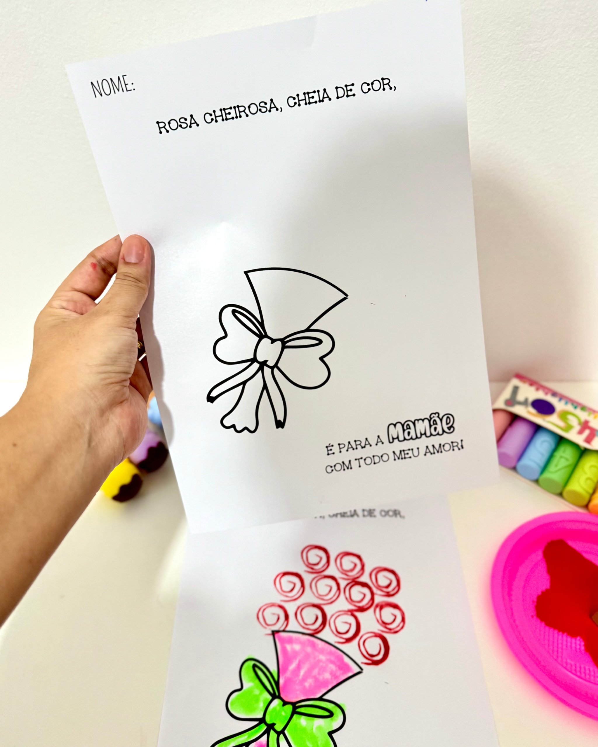 Atividade dia das mães buquê - Imagem 6