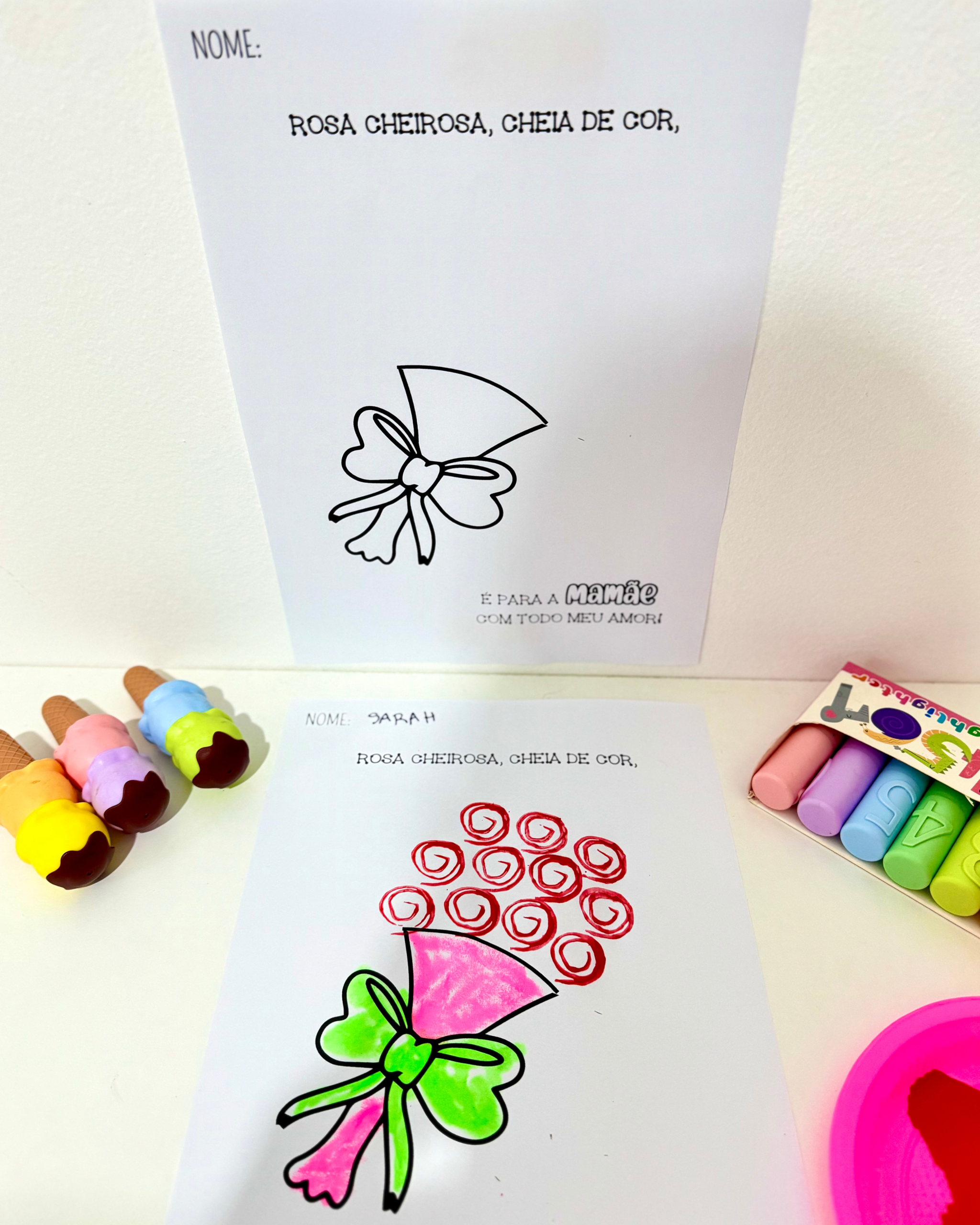 Atividade dia das mães buquê - Imagem 3