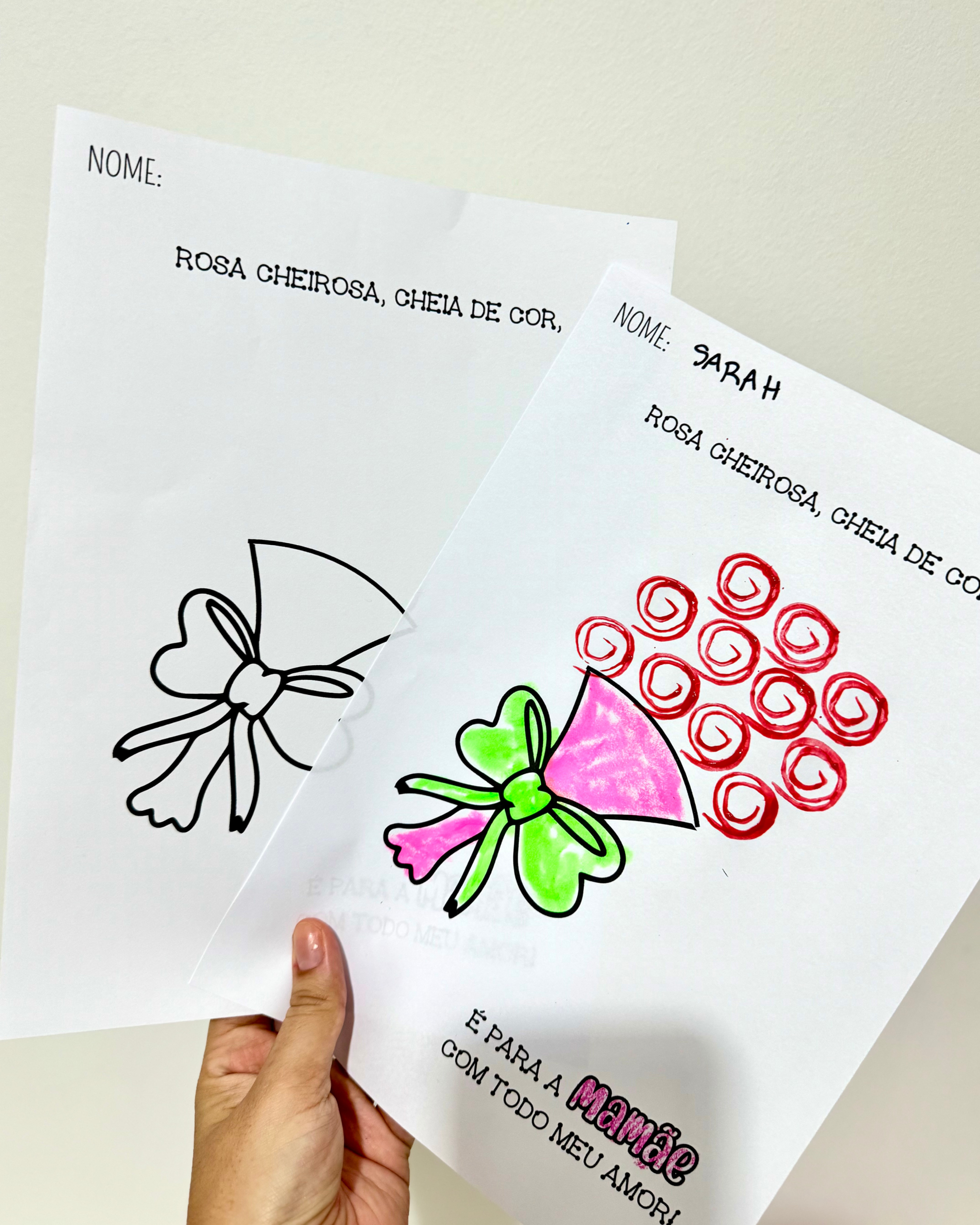 Atividade dia das mães buquê - Imagem 2