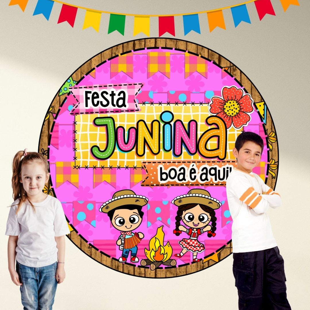 Tapete ou painel redondo junino