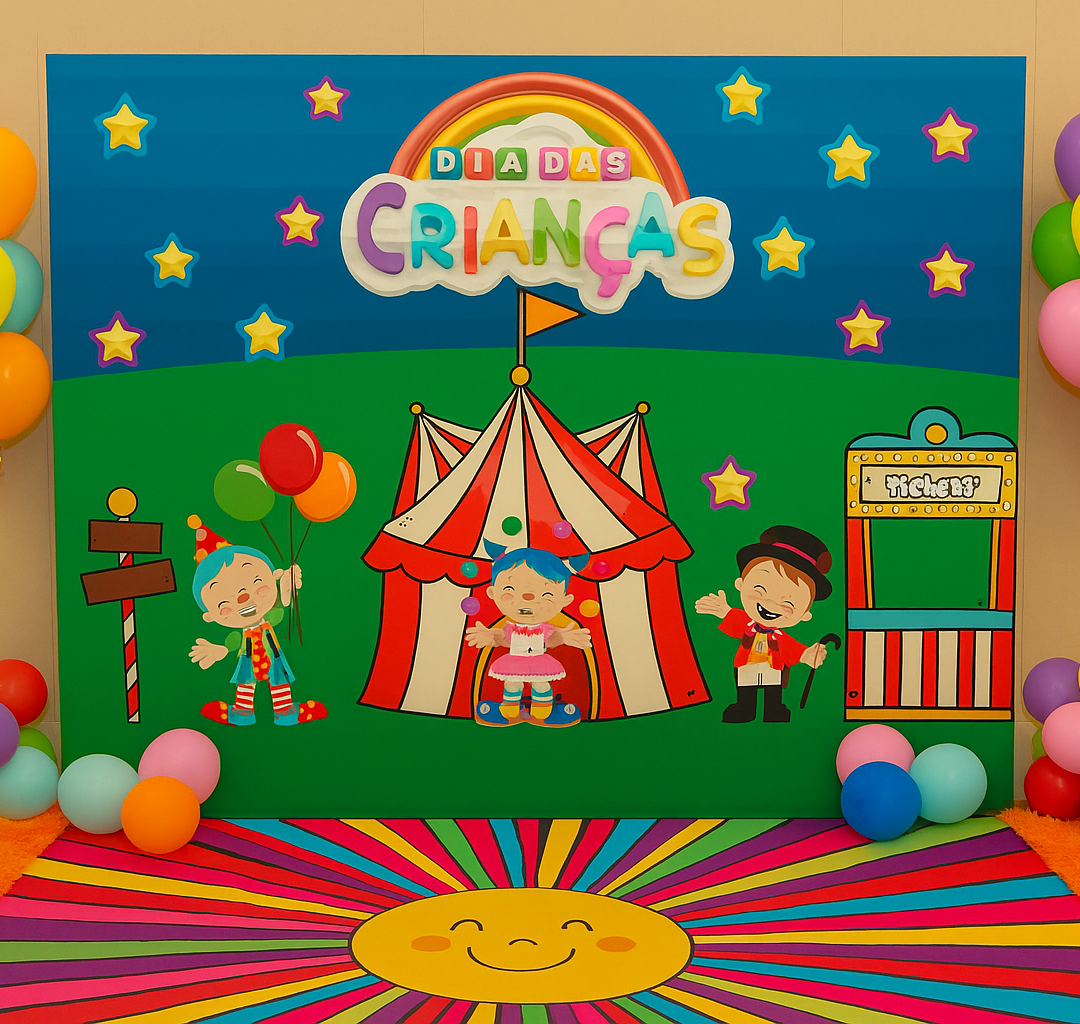 Painel dia das crianças circo