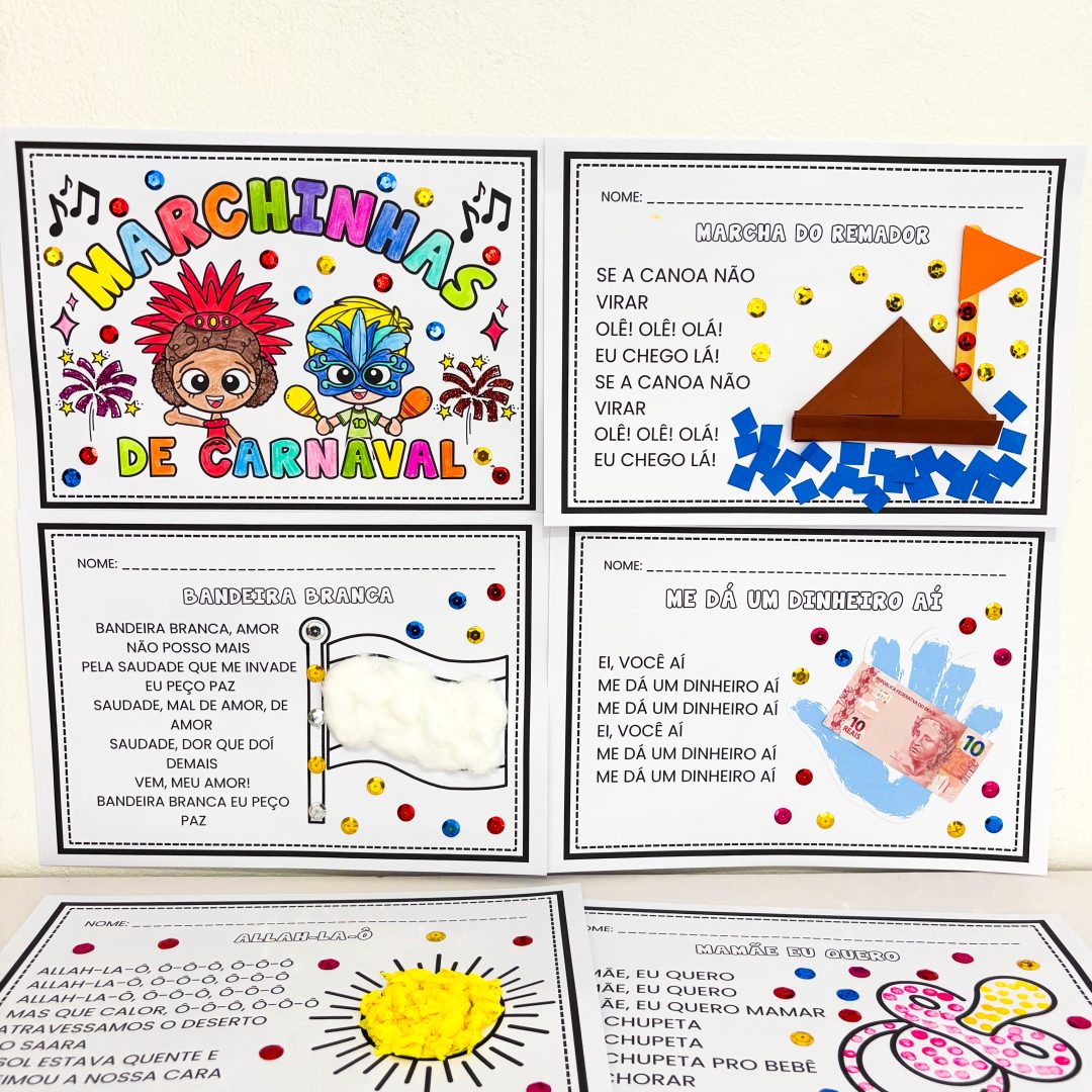 Atividades marchinhas de carnaval