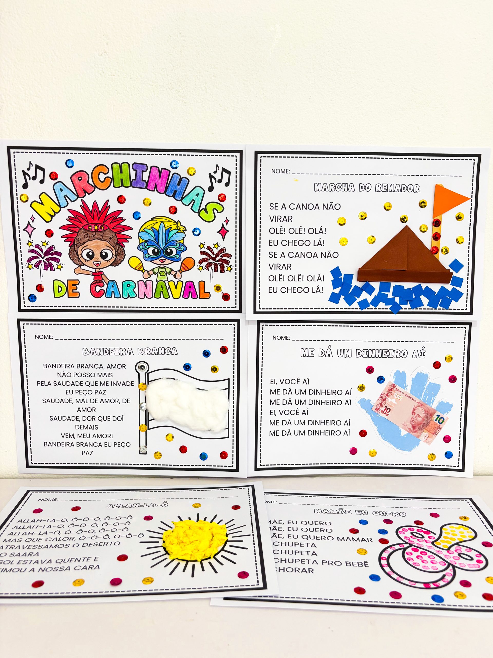 Atividades marchinhas de carnaval