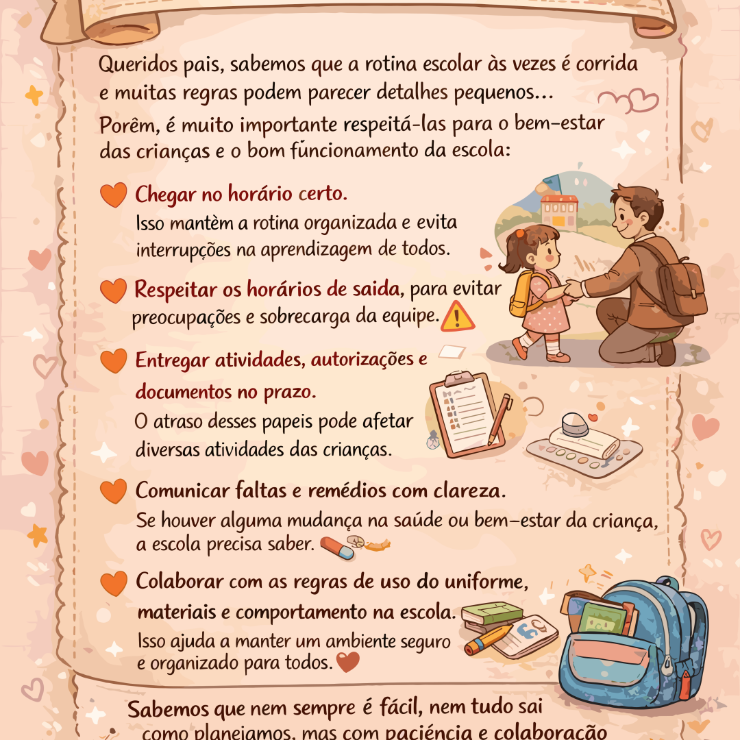 Respeito as regras escolares