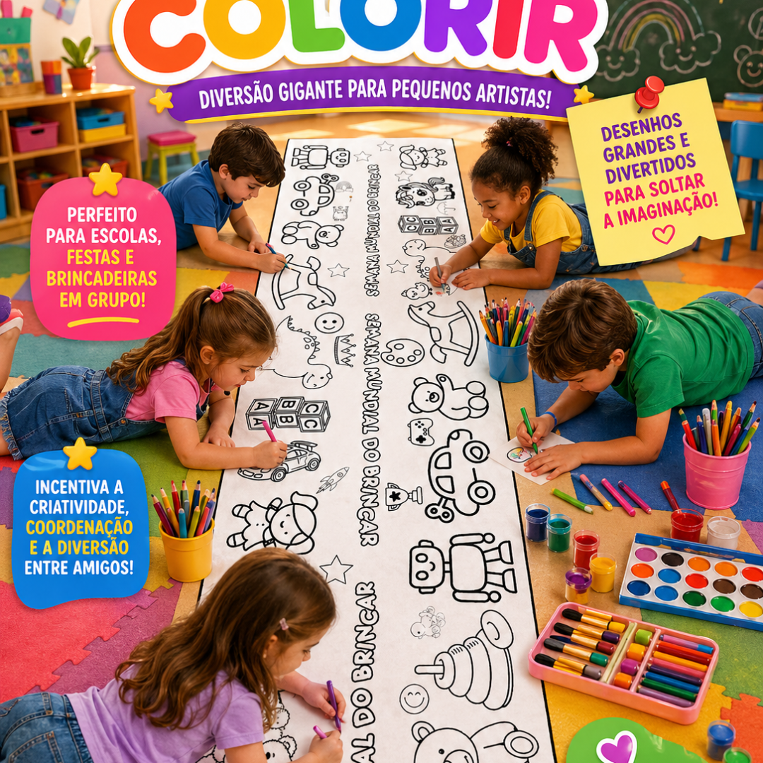 Semana Mundial do Brincar - Tapete de colorir