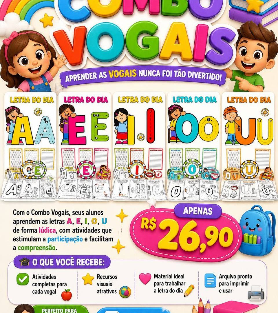 As vogais - Combo