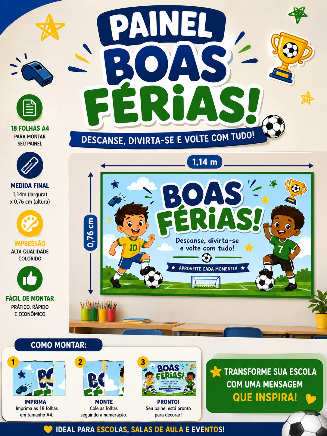 Painel férias escolares
