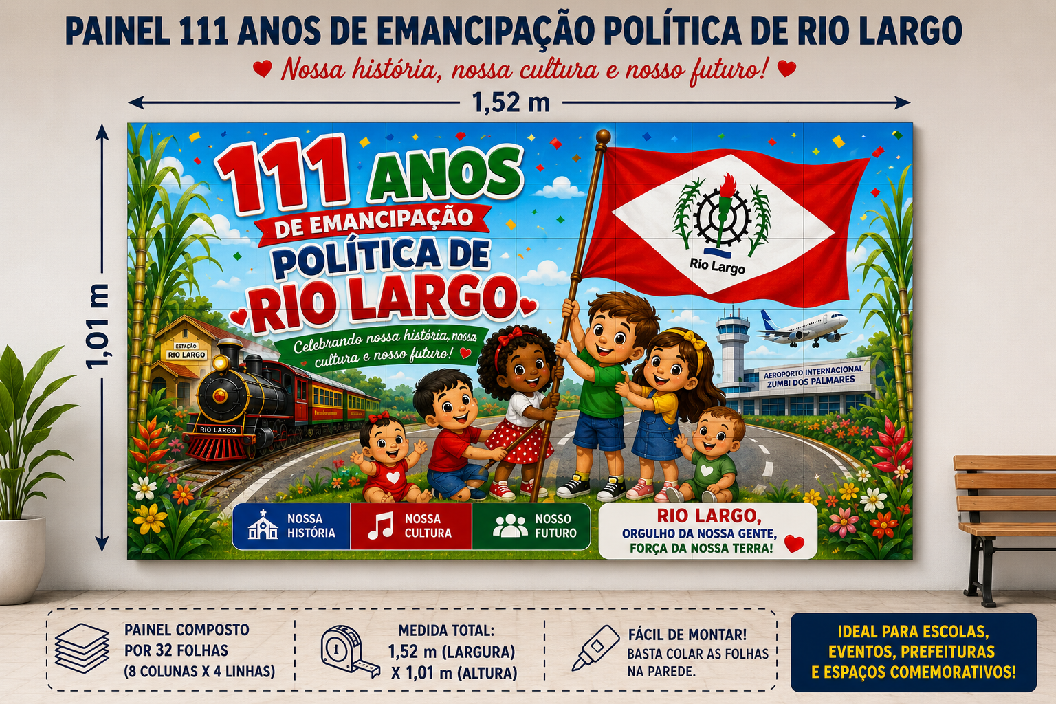painel Emancipação Política de Rio Largo 111 anos - Imagem 2