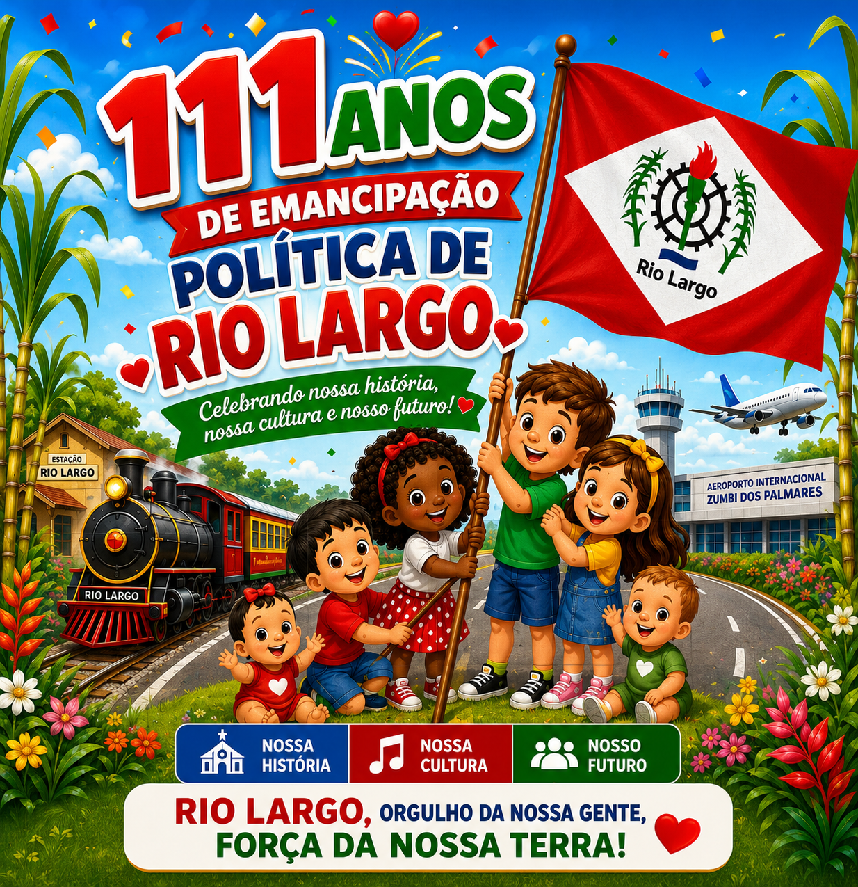painel Emancipação Política de Rio Largo 111 anos