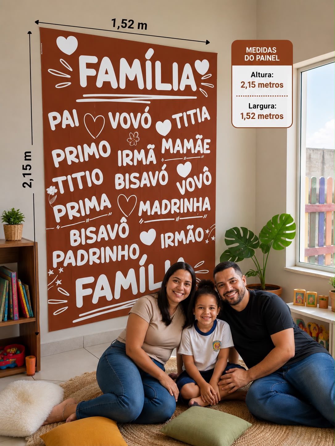 Painel dia da família marrom - Imagem 2