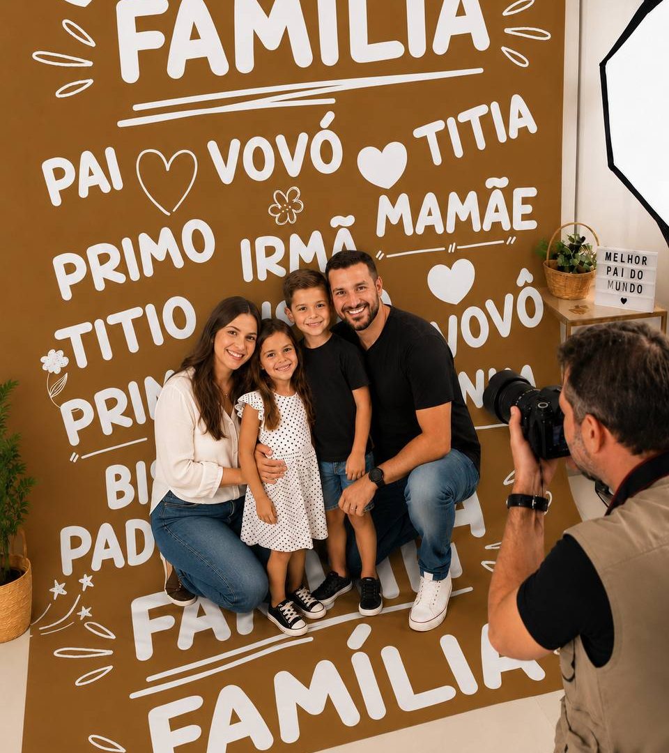 Painel dia da família marrom