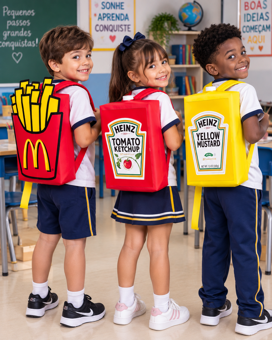 Mochilas malucas Fast Food