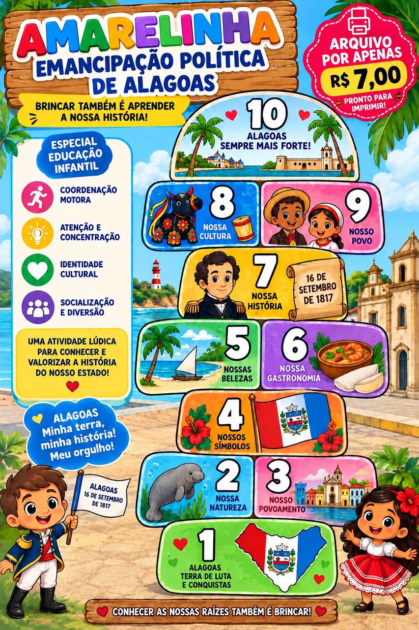 Amarelinha Emancipação Política de Alagoas